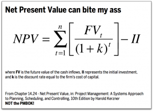 Net Present Value Can Bite My Ass